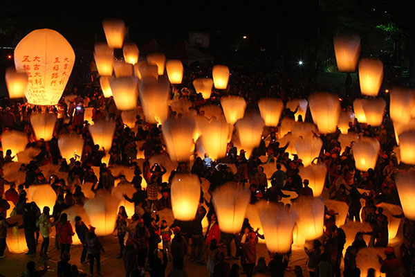 Taiwan' Pingxi Sky Lantern Festival is ranked among the 15 Festivals to Attend Before You Die